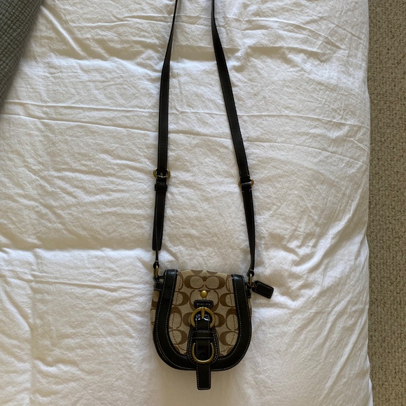 Coach Black and Tan Crossbody Bag - Picture 9 of 9